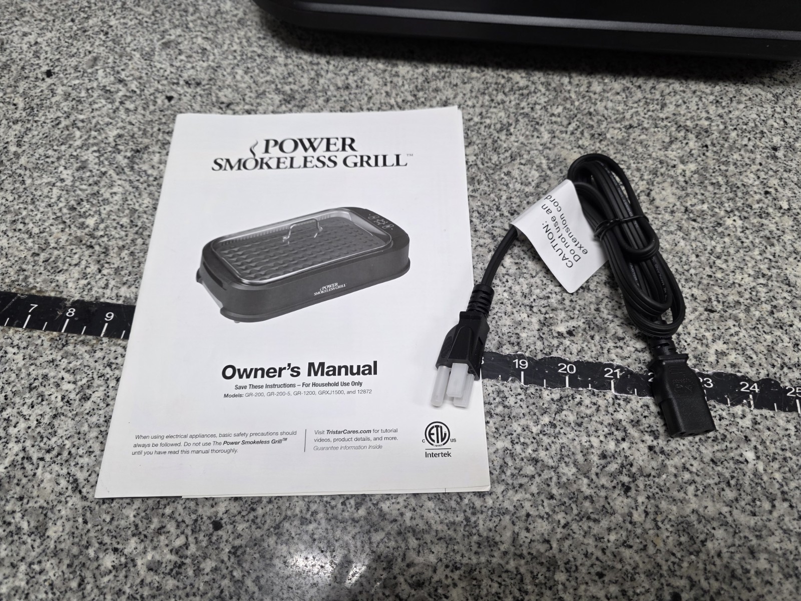 Power Smokeless Grill Model 12872 120V 1500W
