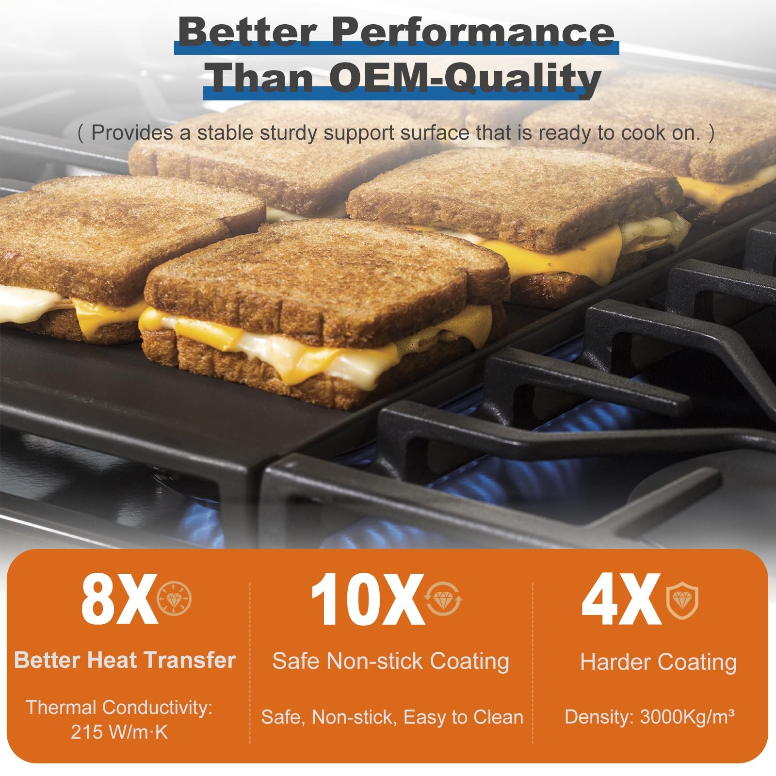 Newly Upgraded Ceramic Coating Griddle Replacement for GE Gas Stove, WB31X247…