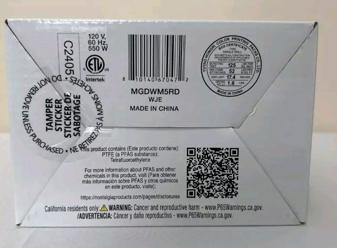 MyMini Personal Electric 5″ Griddle Plate 550 Watts Non-Stick #NIB Red In Color