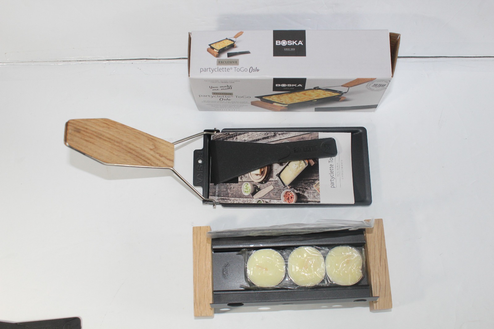 2 Lot: Boska Partyclette to Go Oslo Cheese Raclette Grill Fondue 7.5″ x 3.5″