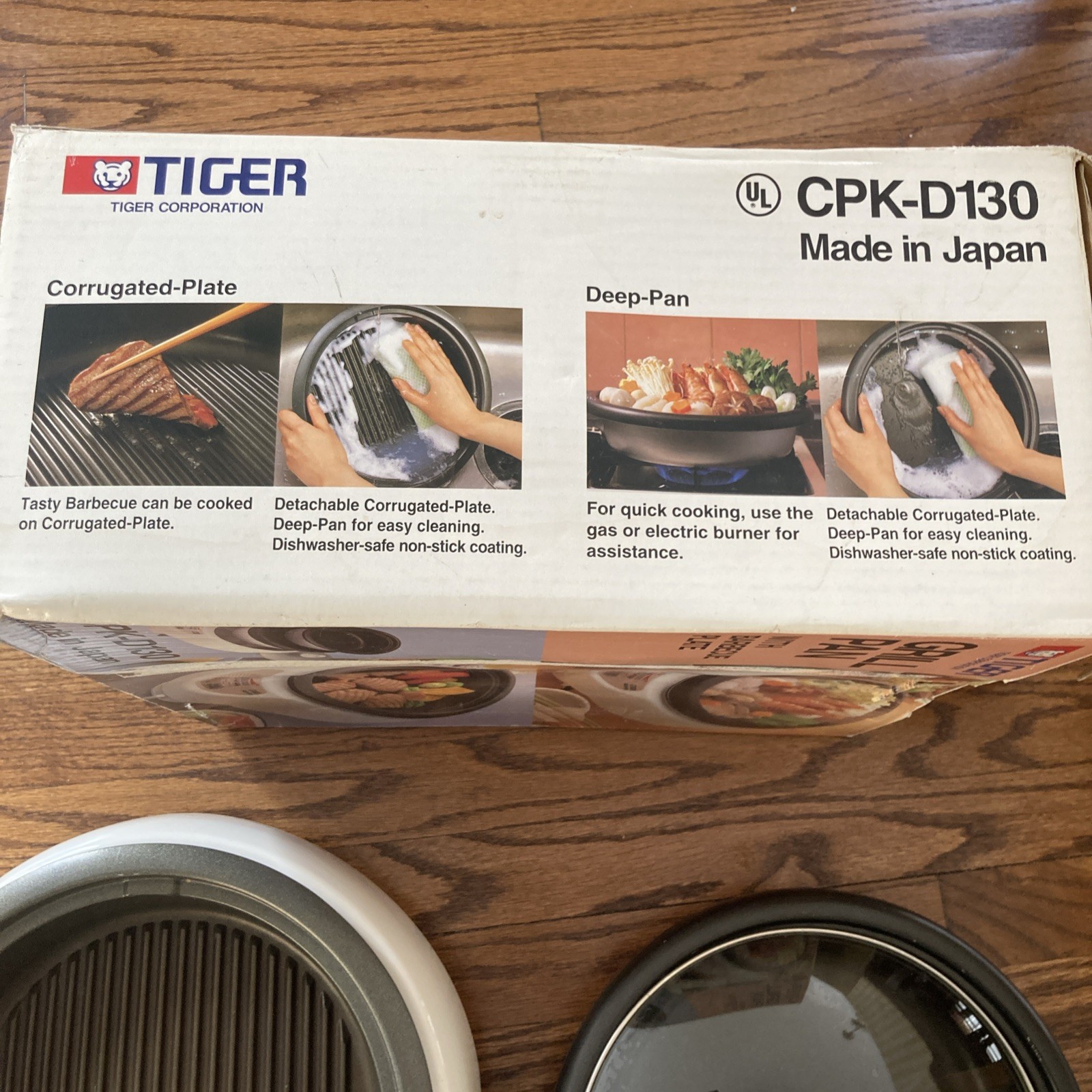 Tiger Electric Skillet Grill Pan COMPLETE CPK-D130 Made In Japan Tested NICE!