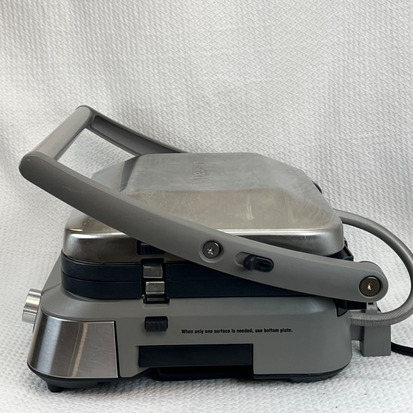 Cuisinart GR-5B Electric Griddler Grill Griddle Panini Press LCD Display TESTED