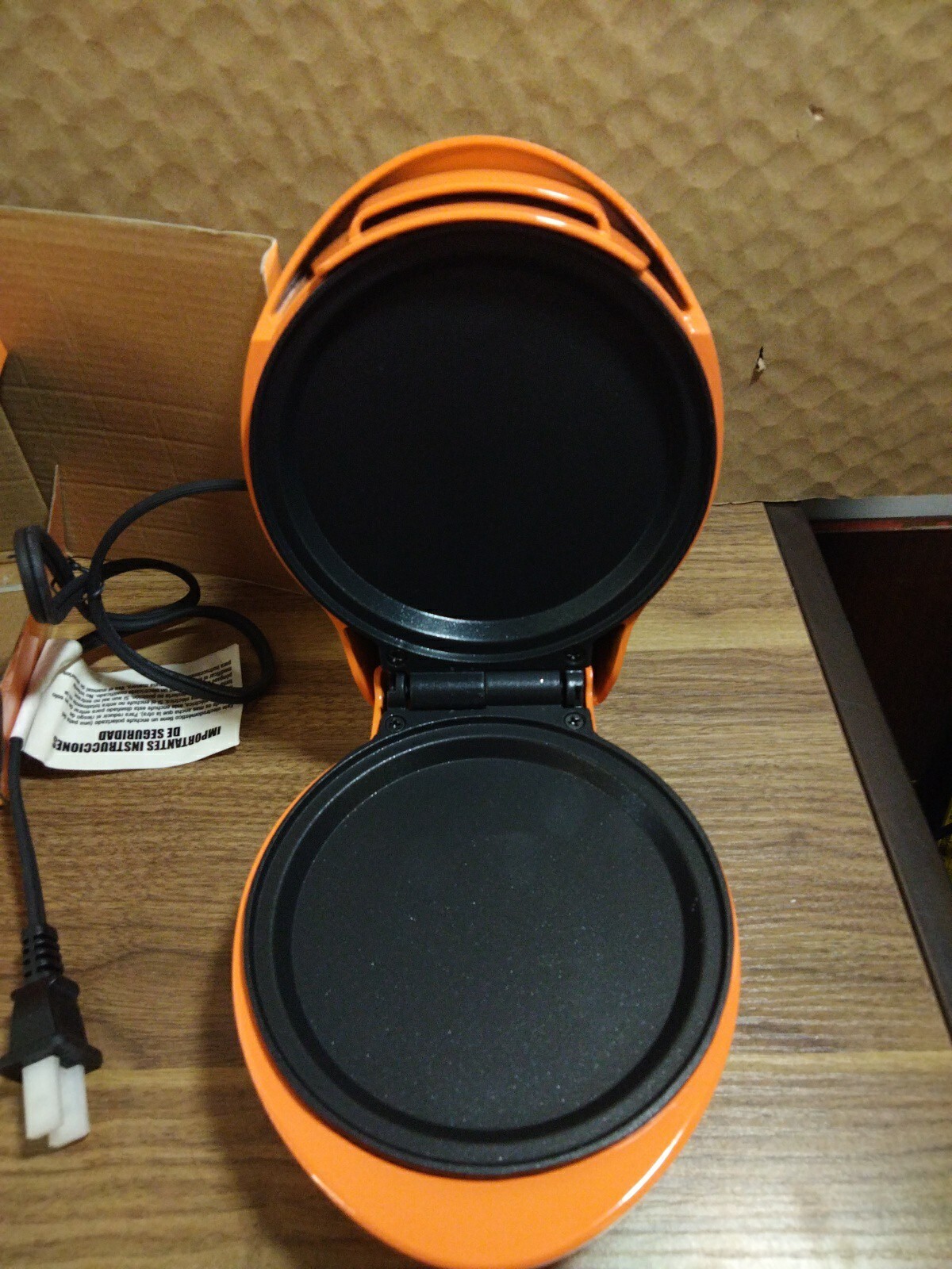 Holstein Personal Griddle w/ Manual Orange