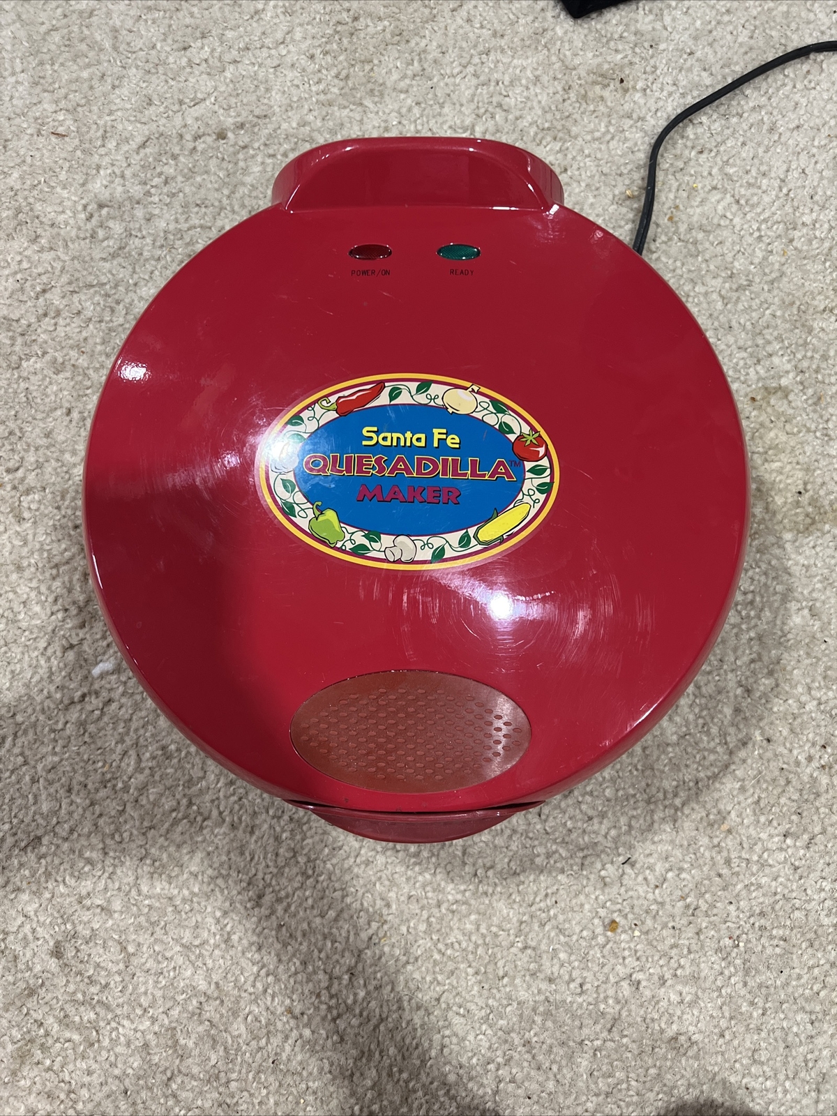 Santa Fe 12″ Quesadilla Maker QM2SFR Red Salton 2002 Tested Working