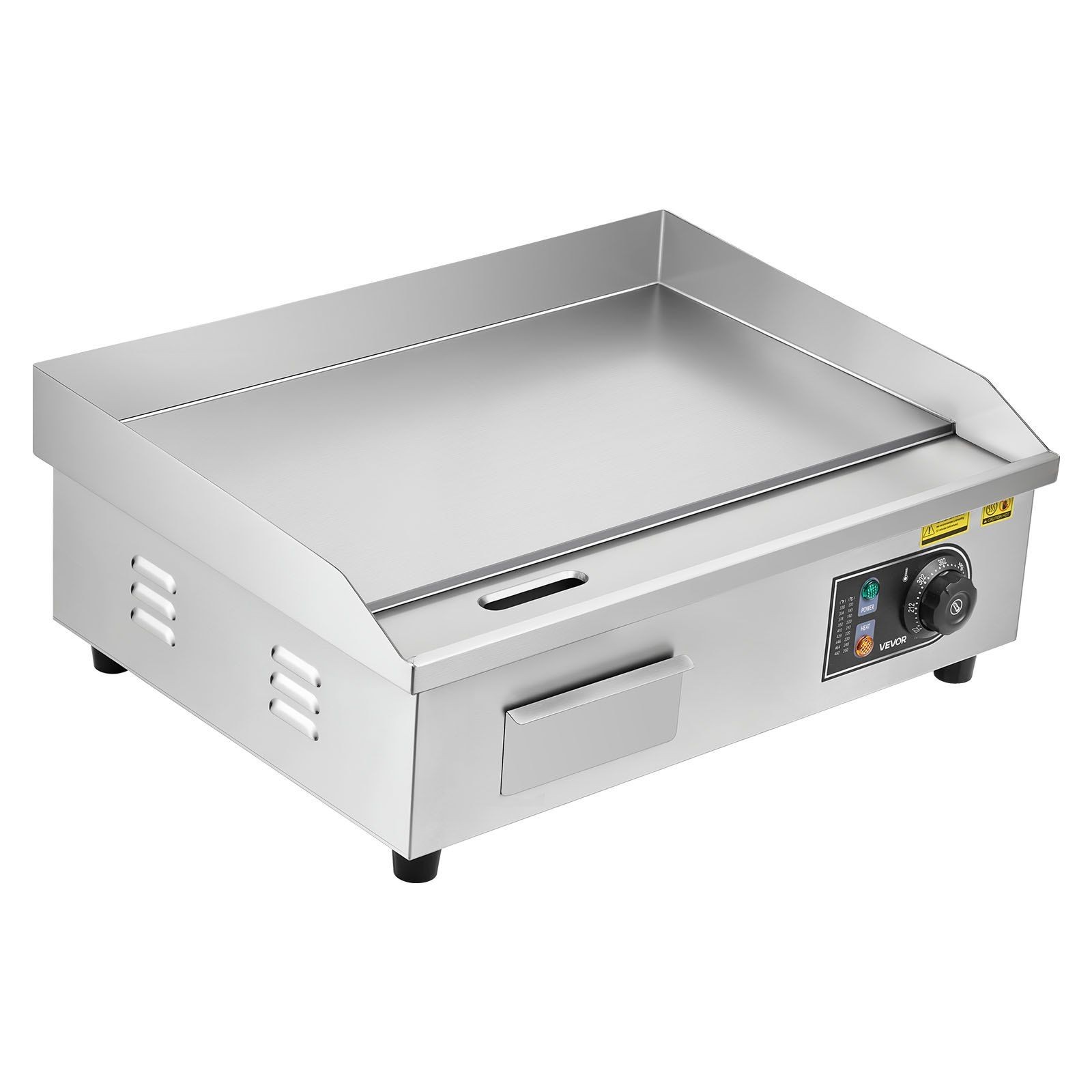 3200W Stainless Steel Griddle 21.06×11.81in, 122-570°F Temp Control