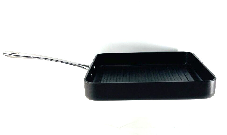 All-Clad Heavy Non-Stick Cast Iron Panini Press Sandwich Burger Pan 11″ – No lid