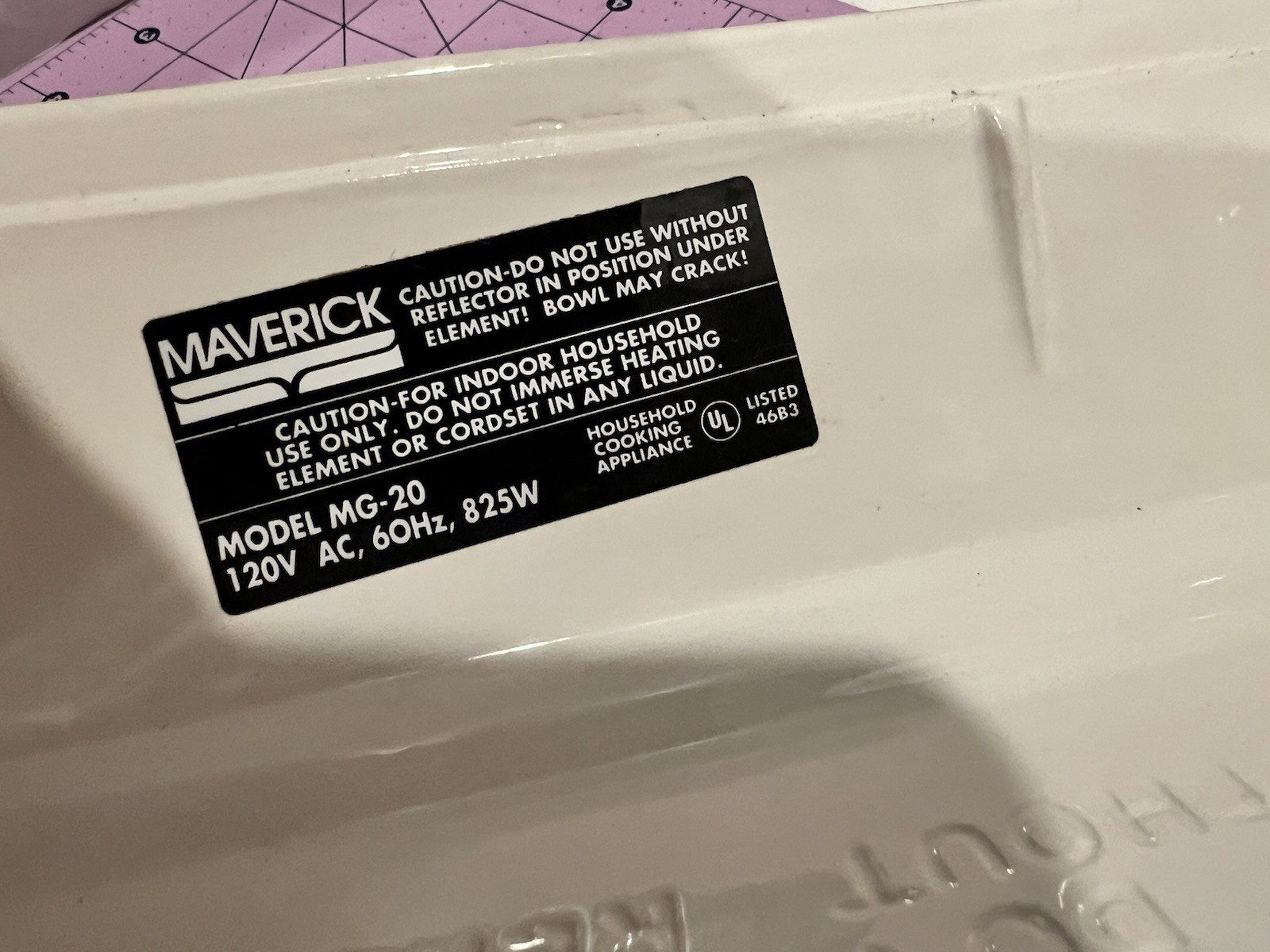 Maverick 9” x 12” Electric Indoor Grill Ceramic Stoneware MG-20 Vintage New