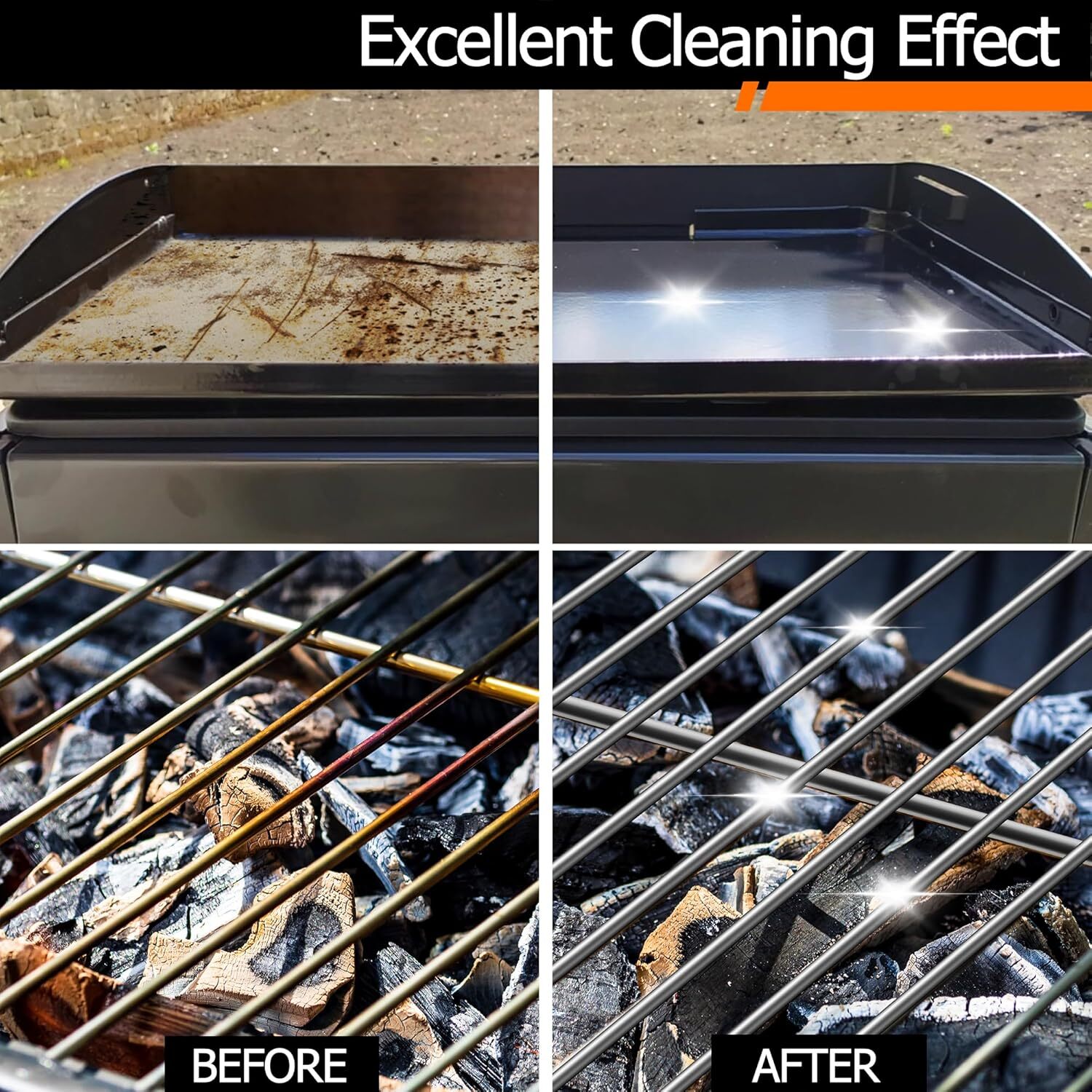 Heavy Duty Grill Cleaner, Cleaning Bricks with Handle/Grill…
