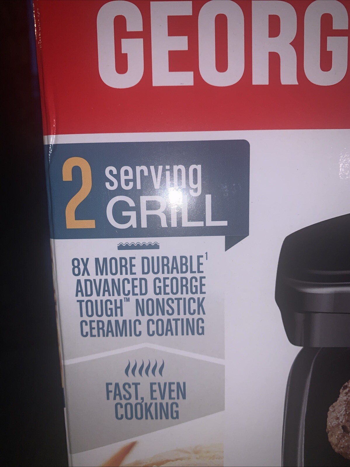 George Foreman 2 Serving Grill PFAS FREE Black