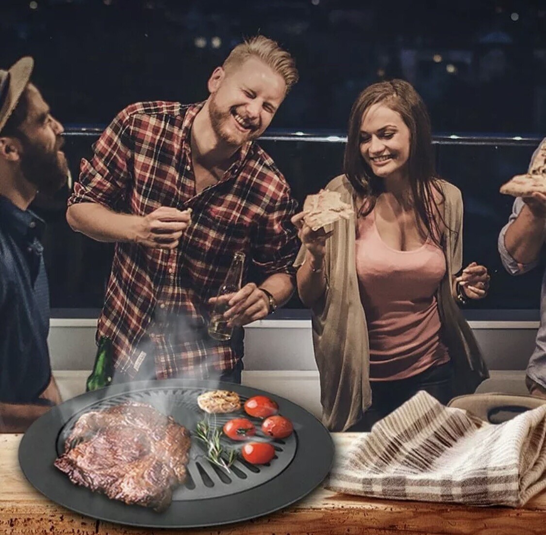 Stovetop Grill Indoor Smokeless Outdoor Kitchen Top For Stove Pan Gas Korean Bbq