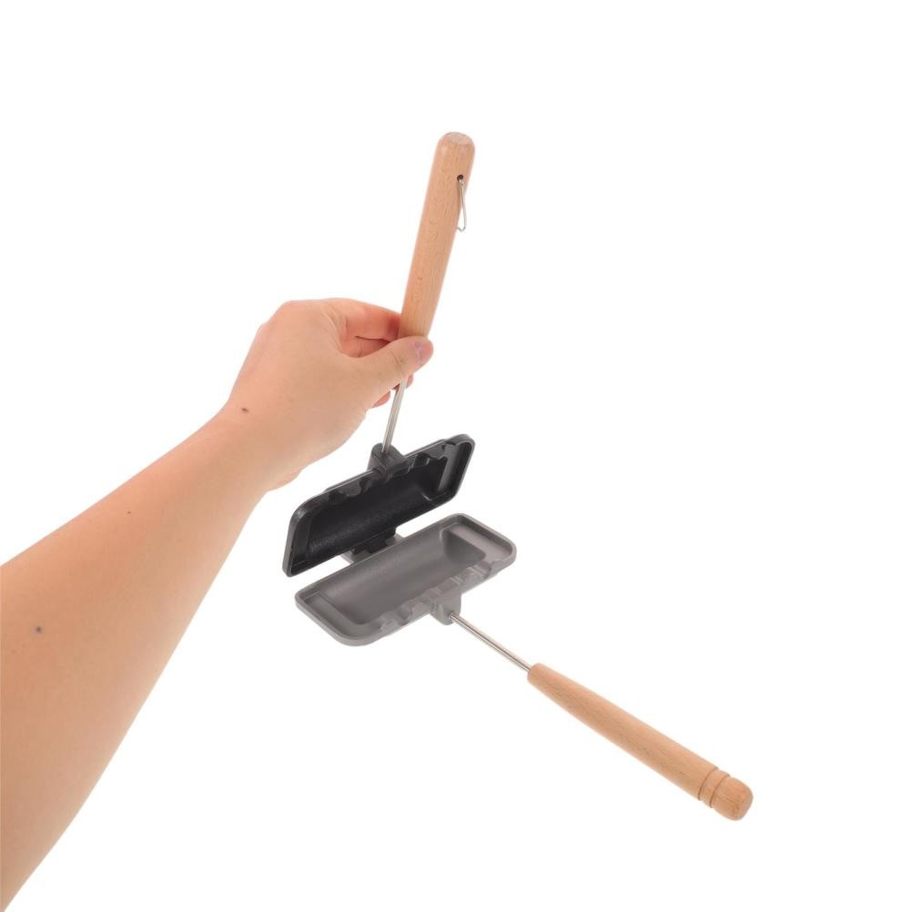 Hot Dog Toaster | Hot Sandwich Maker | Double-Sided Baking Pan with Wooden