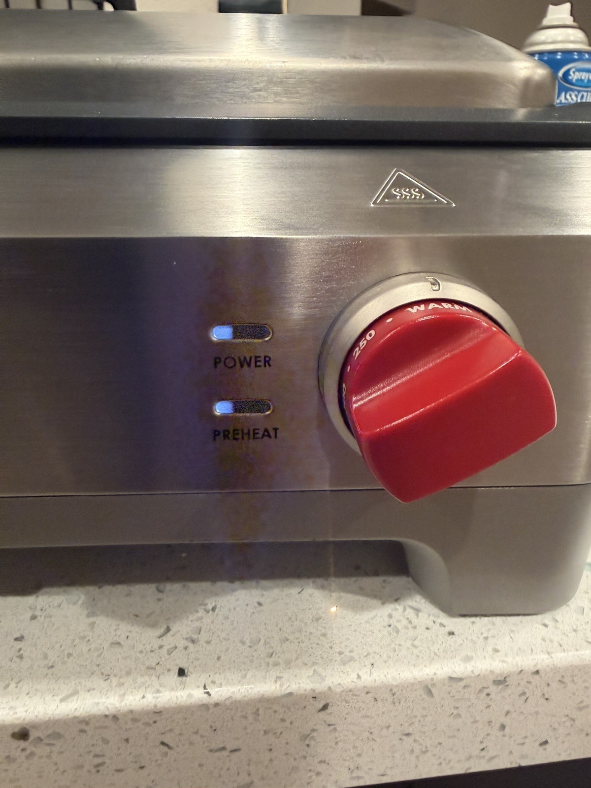 Wolf Gourmet WGGR100S Precision Electric Griddle, w/ Red Knob