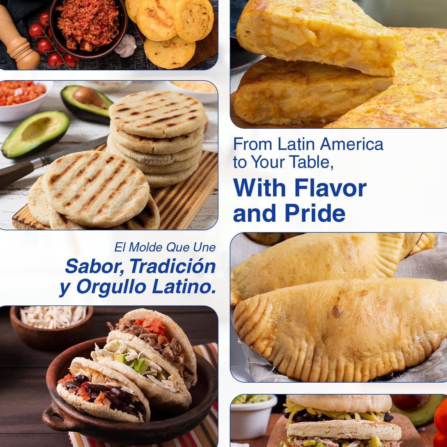 12″ Budare for Arepas (Thin) + Molde Para Arepas (5.9″, 4.3″, 3.1″) – Plancha Pa