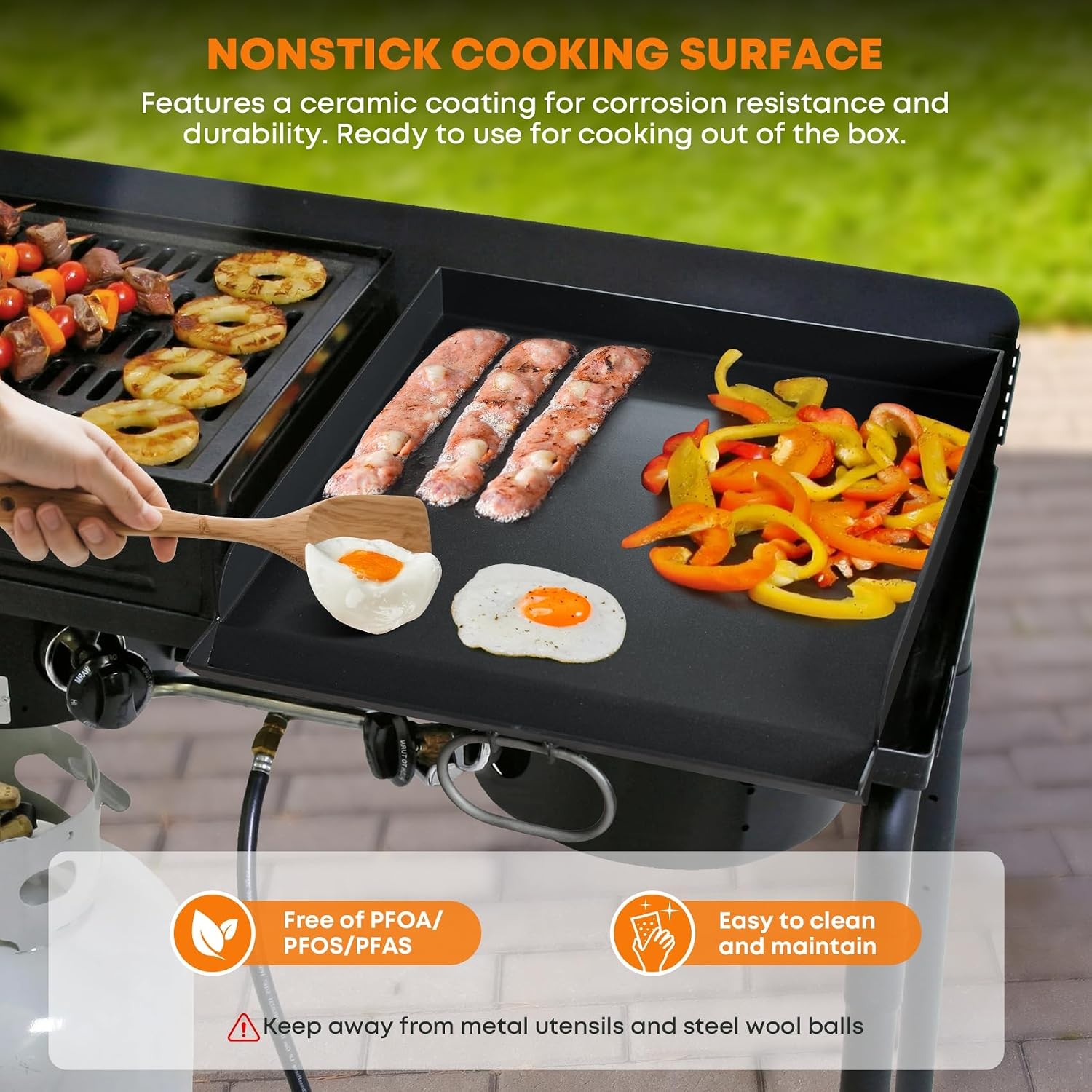 Universal 1-Burner Griddle Nonstick Flat Top Griddle for Camp Chef