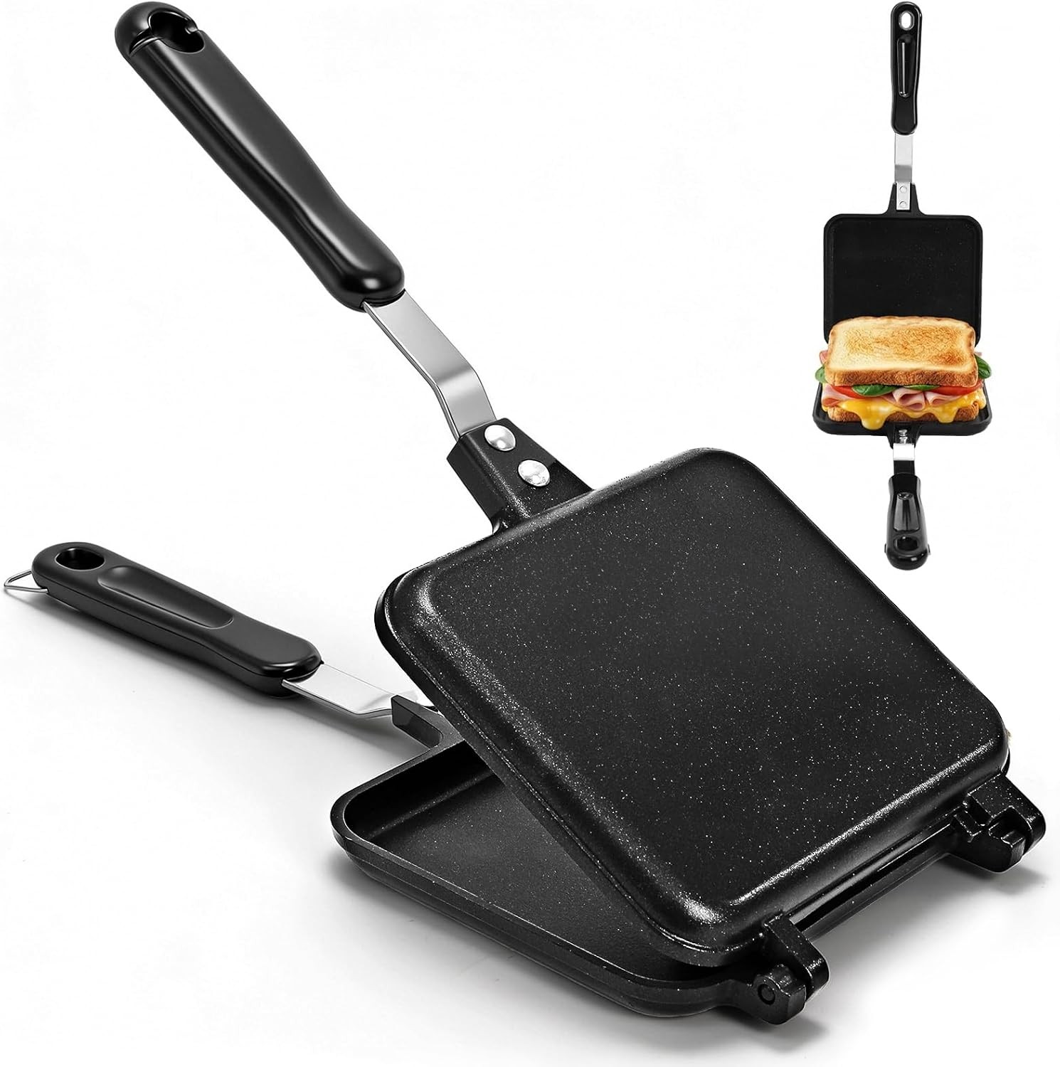 Hot Sandwich Maker Grilled Sandwich Toaster Small Bread Pancake Double Sided