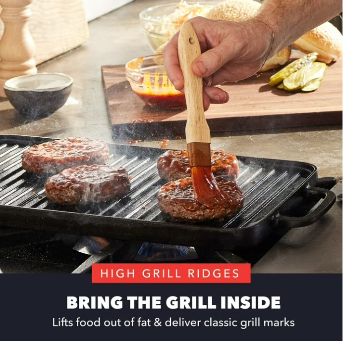 GreenPan Bobby Flay 11″ Cast Iron Reversible Grill/Griddle
