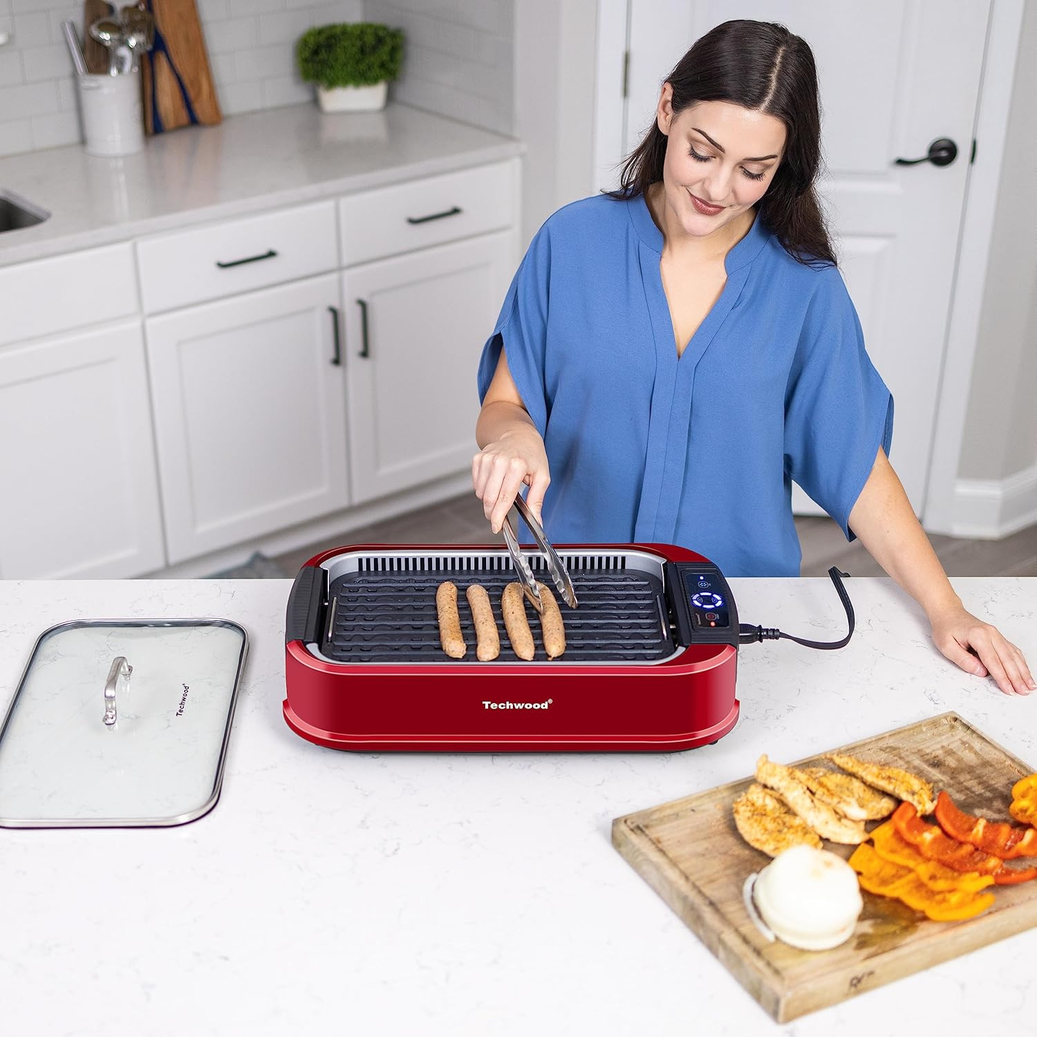 Indoor Smokeless Grill, 1500W Electric BBQ Grill with Temperature Control, Kore