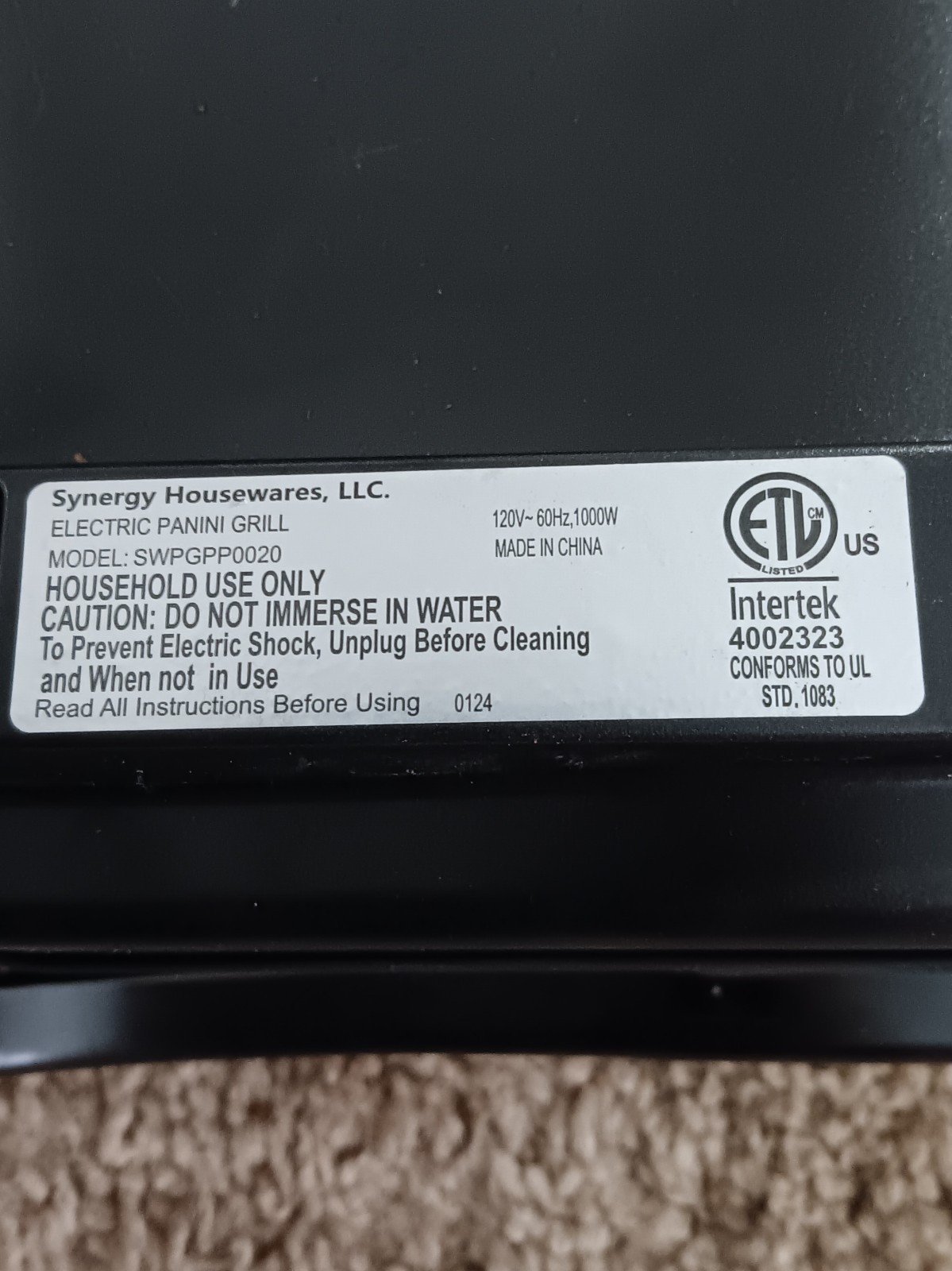 Wolfgang Puck Electric Panini Grill SWPGPP0020