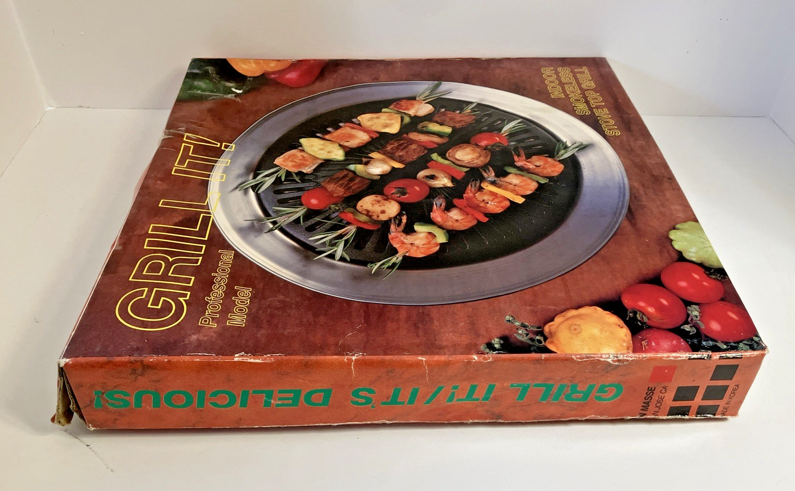 Grill It Indoor Smokeless Stove Top Grill Professional Model – New Open Box 1998