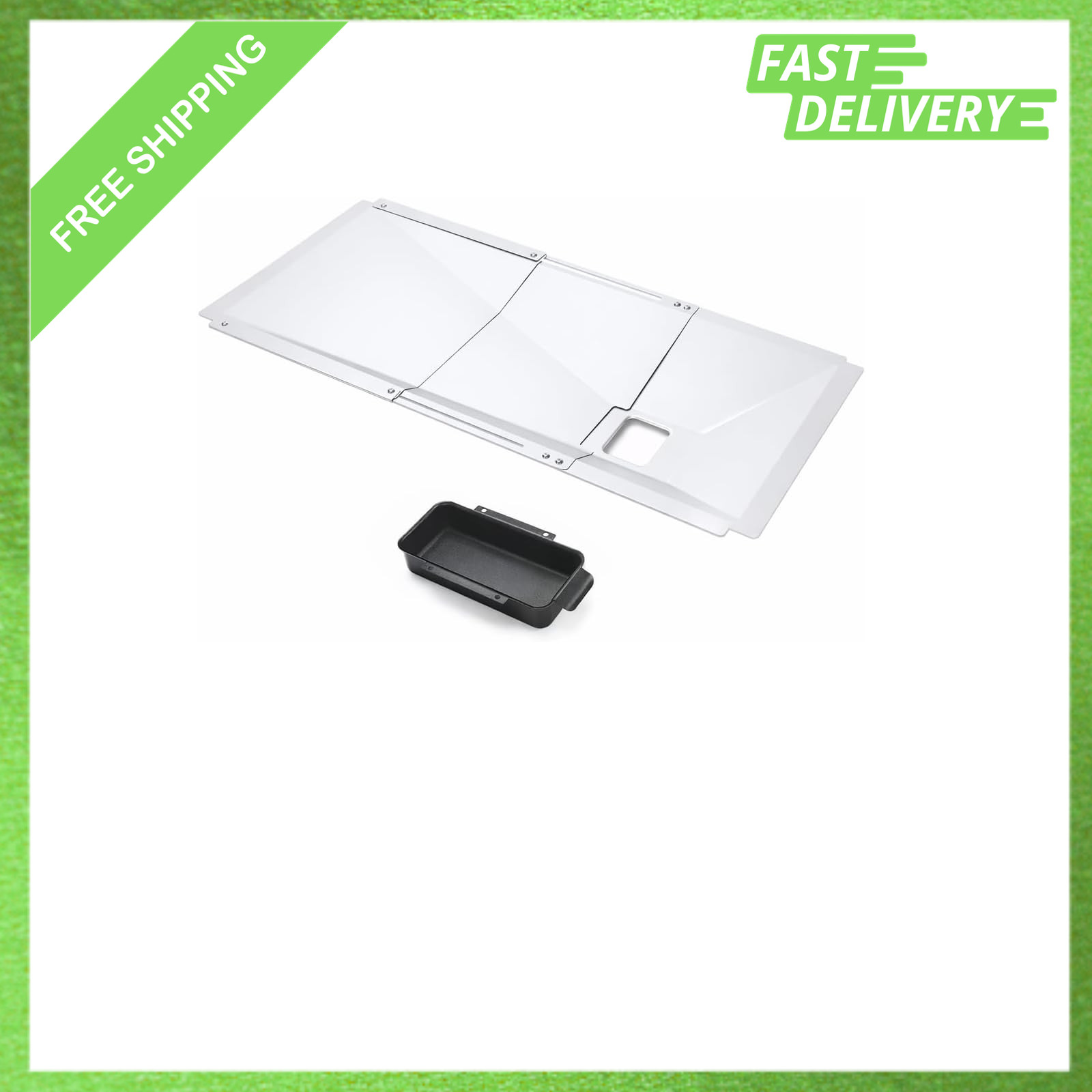 Universal Grill Grease Tray Catch Pan Fit 3 4 5 Burner Gas Grills Adjustable