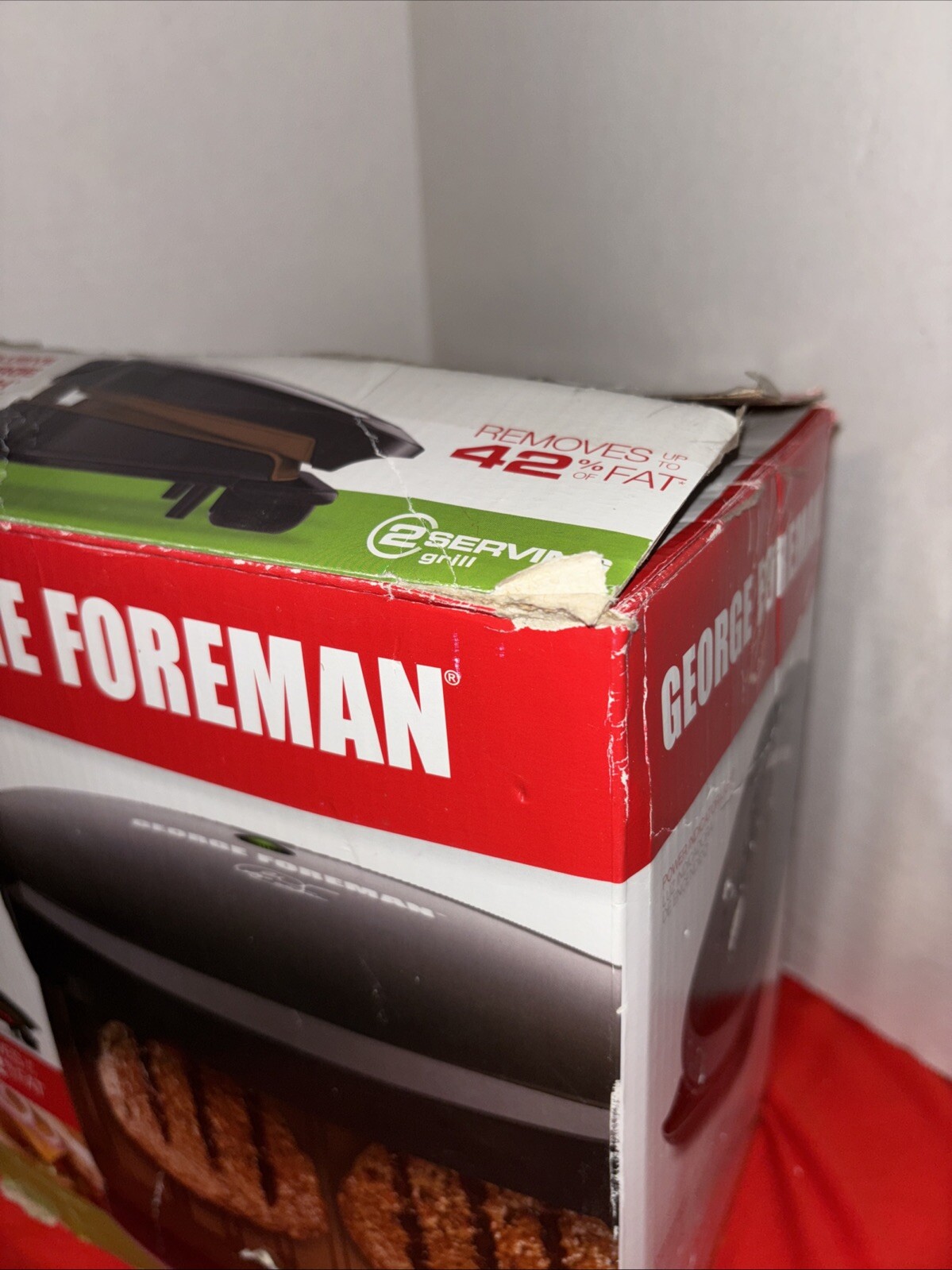 George Foreman GR136B Classic Black 2 Serving Panini Press Plate Grill Griddle