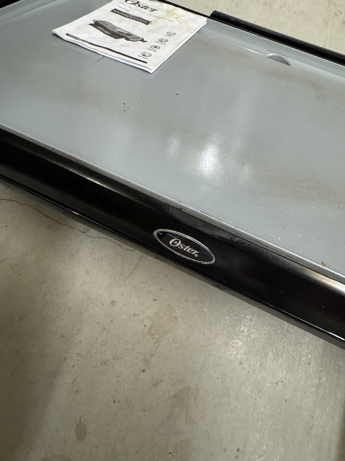 Oster DuraCeramic Electric Grill/Griddle 1500W 120V Non-Stick Drip Tray
