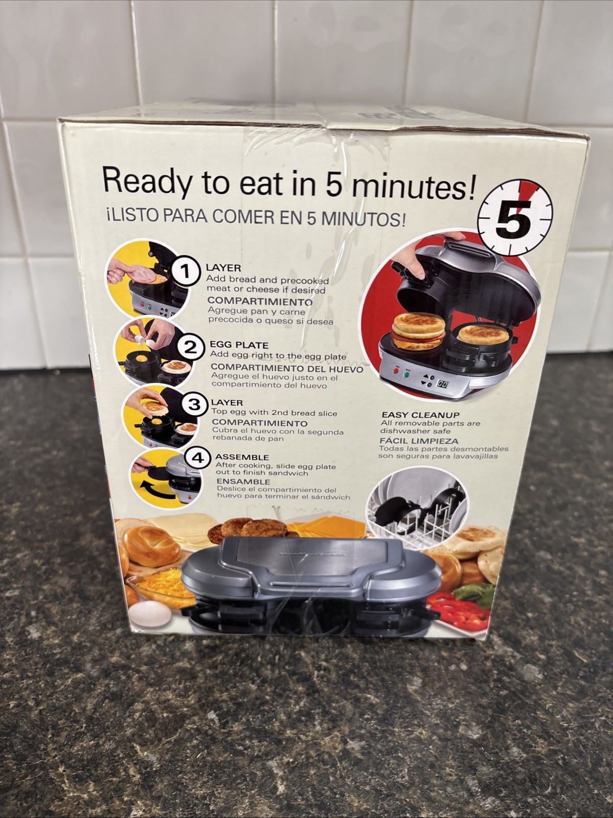 Hamilton Beach 25490 Dual Breakfast Sanwhich Maker Quick Meals New In Box
