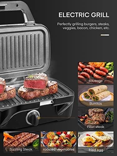 FOHERE Waffle Maker 3 in 1 with Removable Non-Stick Plates, 1200W | Sandwich …