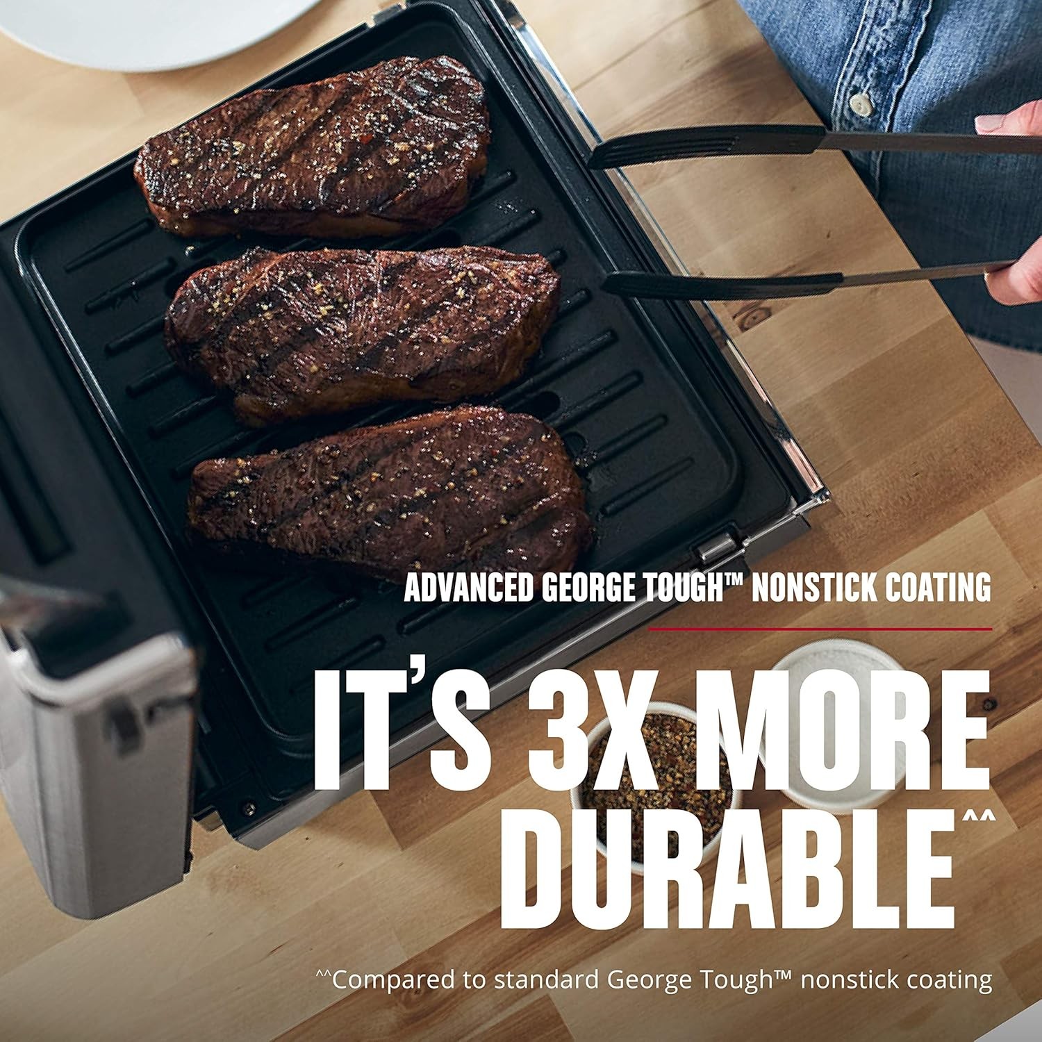 George Foreman Smokeless- Digital Smart Select, Family Size(4-6 Servings)