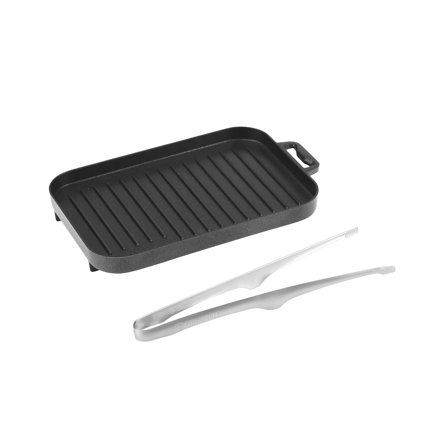 Compact Aluminium Alloy Mini Griddle Set with Stainless Steel Tongs – Portabl…