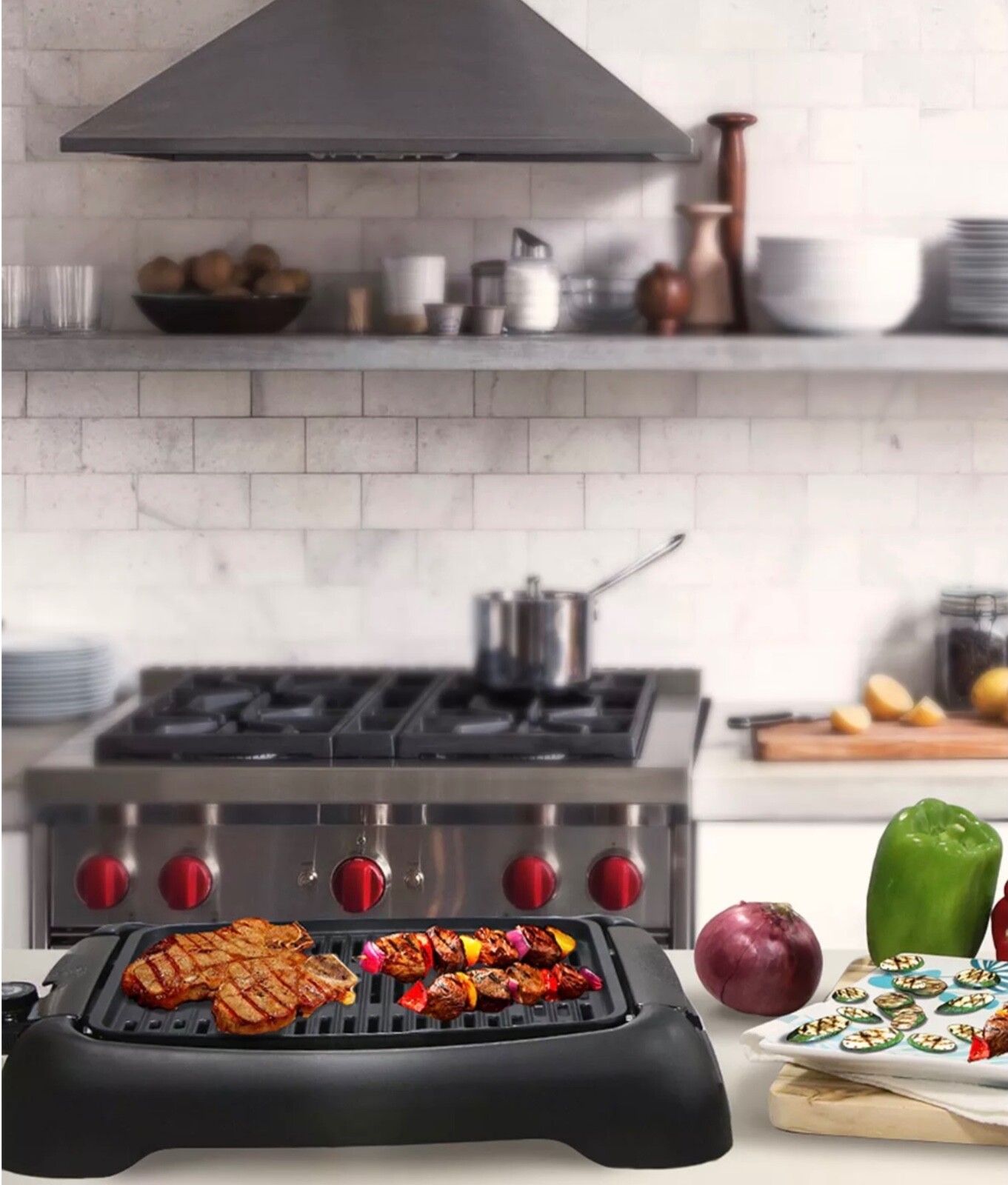 “Elite Cuisine 13-Inch Smokeless Electric BBQ Grill: Nonstick & Dishwasher Safe”