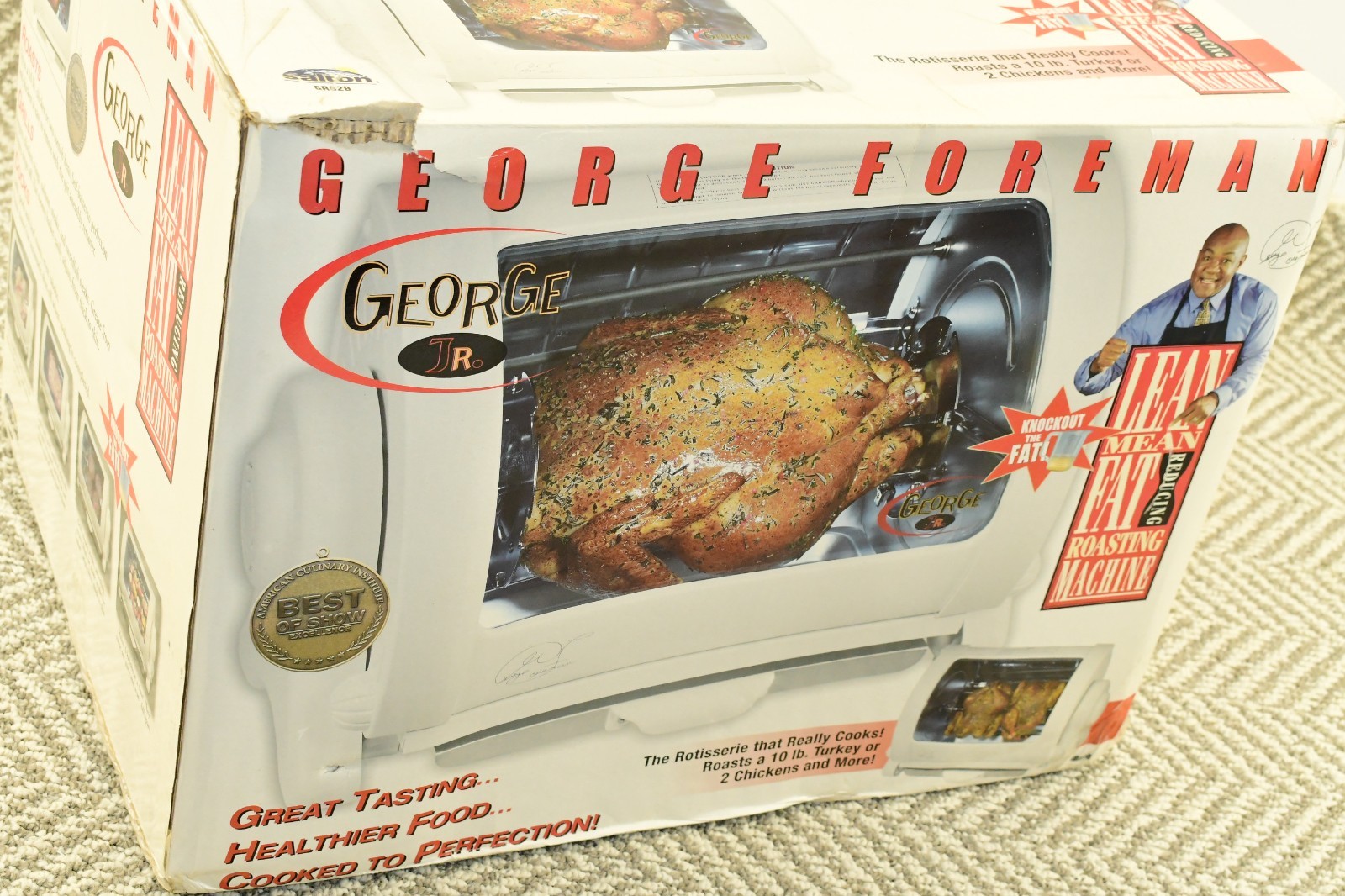 George Foreman Baby Rotisserie Roaster Cooker GR82B – NEW IN BOX