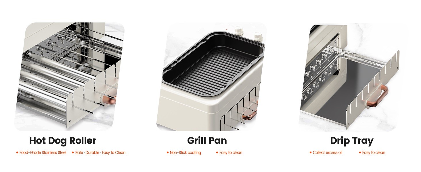 4-in-1 Electric Indoor Grill Smokeless for Home,Countertop Electric Grill with