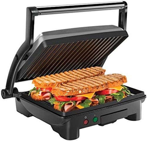 Chefman Panini Press Grill and Gourmet Sandwich Maker Non-Stick Coated Plates…