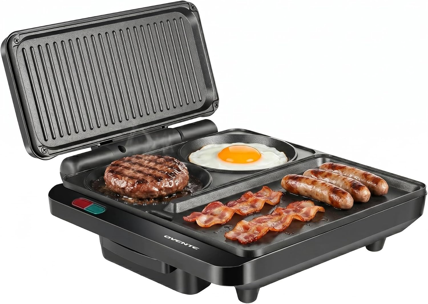 Sandwich Maker and Hamburger Grill – Black HMG111B – 1000W