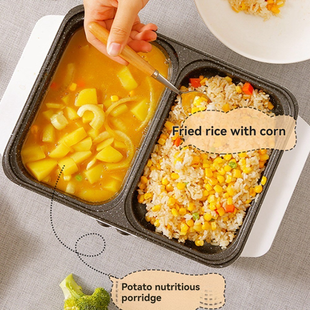 2-in-1 Indoor Non-Stick Electric Hot Pot and Frying Pan Portable Electric5126