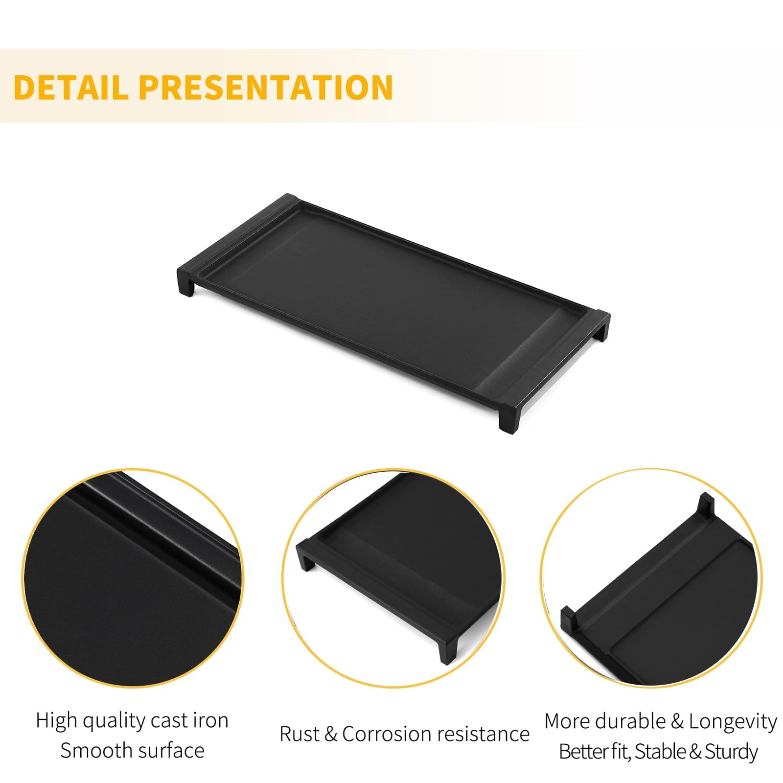 WB31X24738 Cast Iron Griddle 19.5″ x 9″ for GE Gas Range Stove Cooktop