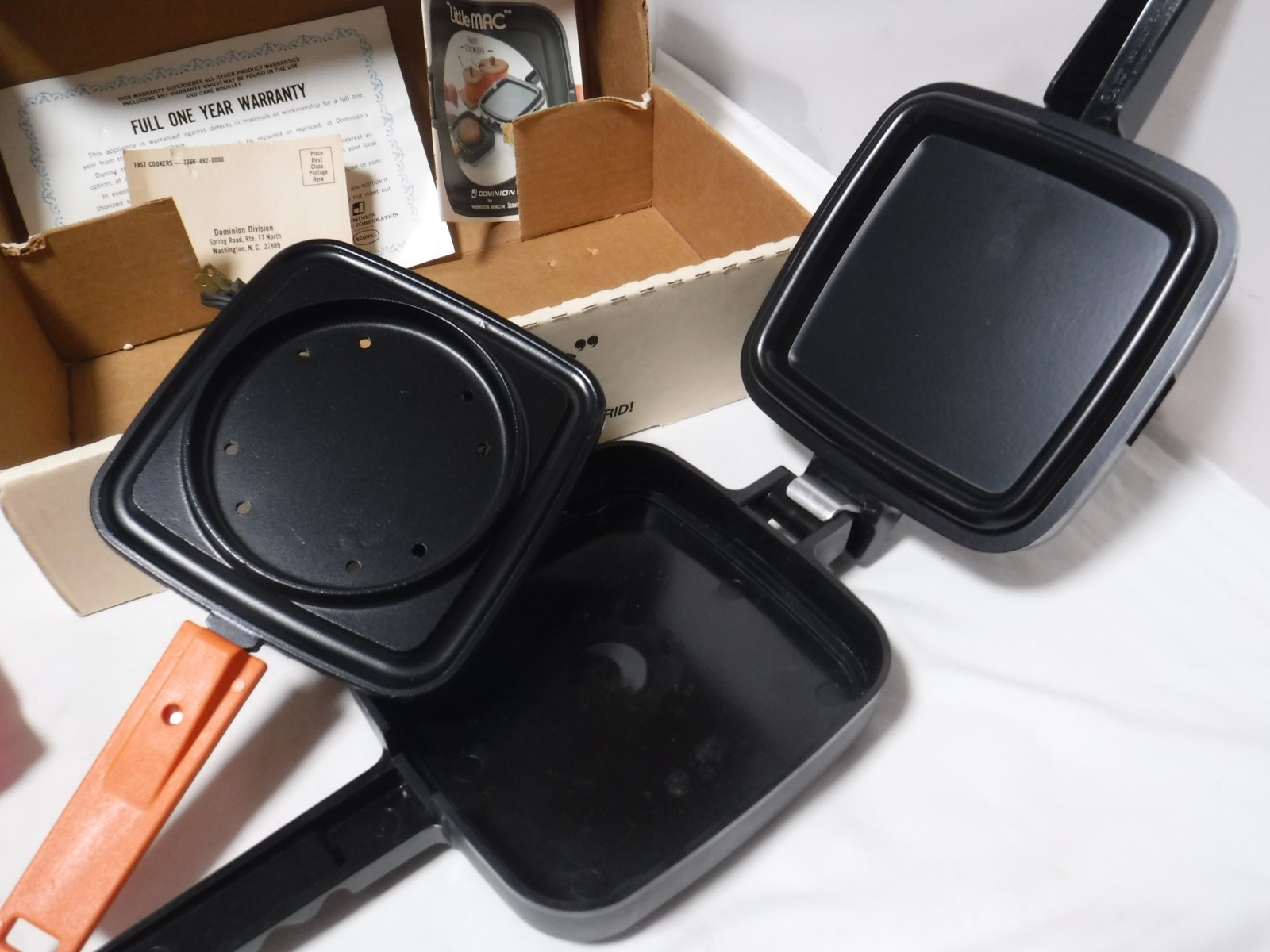 NEW “Little MAC” 60 Second Burger Gridle Machine Hamburger Maker Model #2108