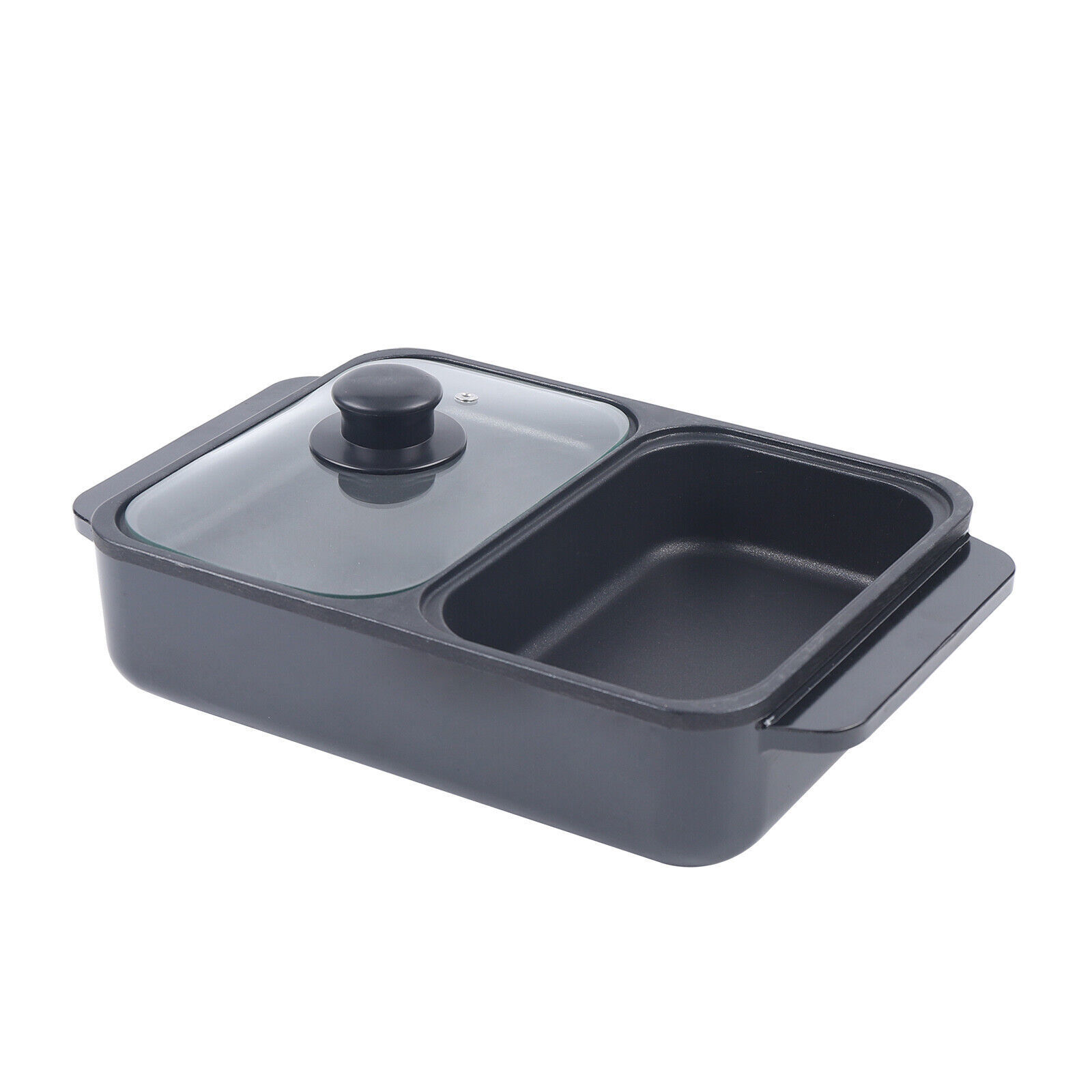 1200W Electric Mini 2-in-1 Hot Pot BBQ Grill Kitchen Smokeless Shabu Cooking Pan