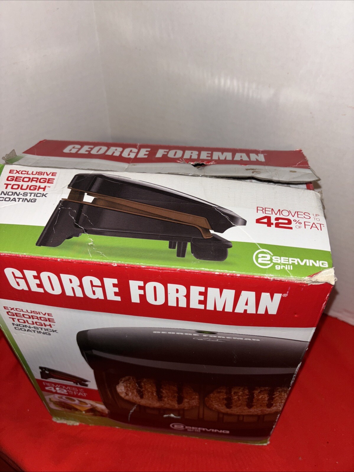 George Foreman GR136B Classic Black 2 Serving Panini Press Plate Grill Griddle