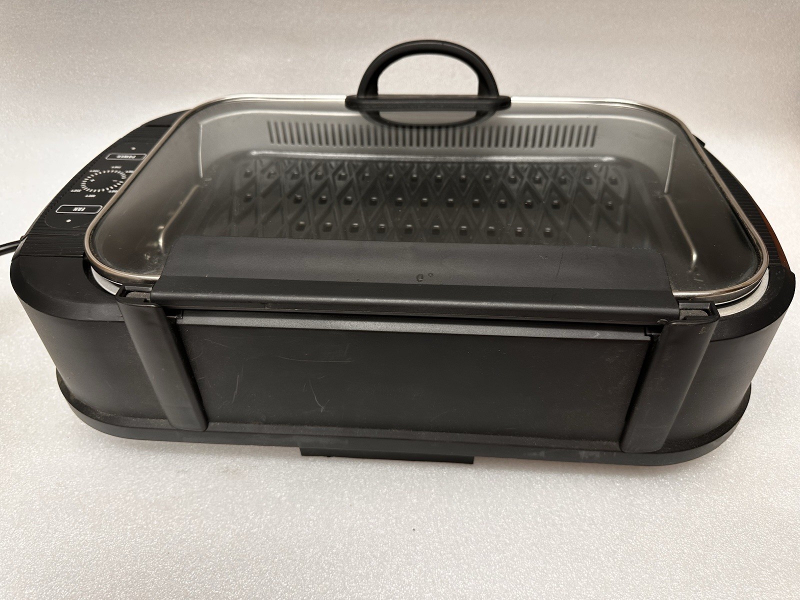 Power XL Smokeless Electric Indoor Grill/Griddle PG-1500FDR Cerami-Tech Nonstick
