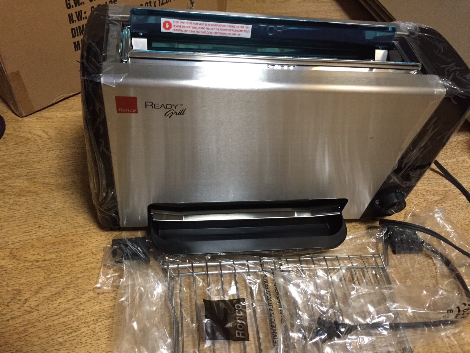 Ronco Ready Grill Indoor Cooking Grill – Black/Stainless Steel