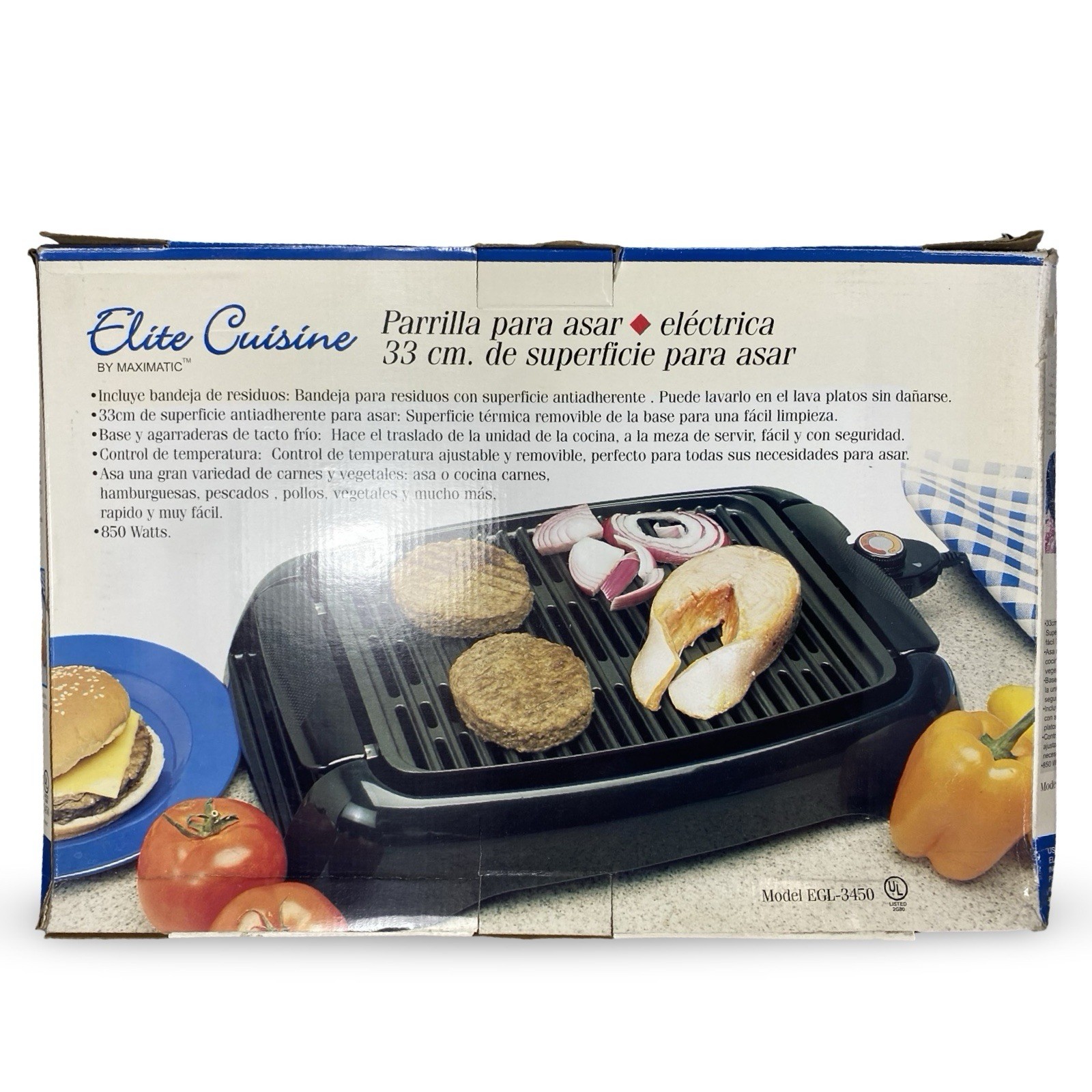 NEW Elite Cuisine 13-Inch Nonstick Countertop Grill: Culinary Excellence at Home