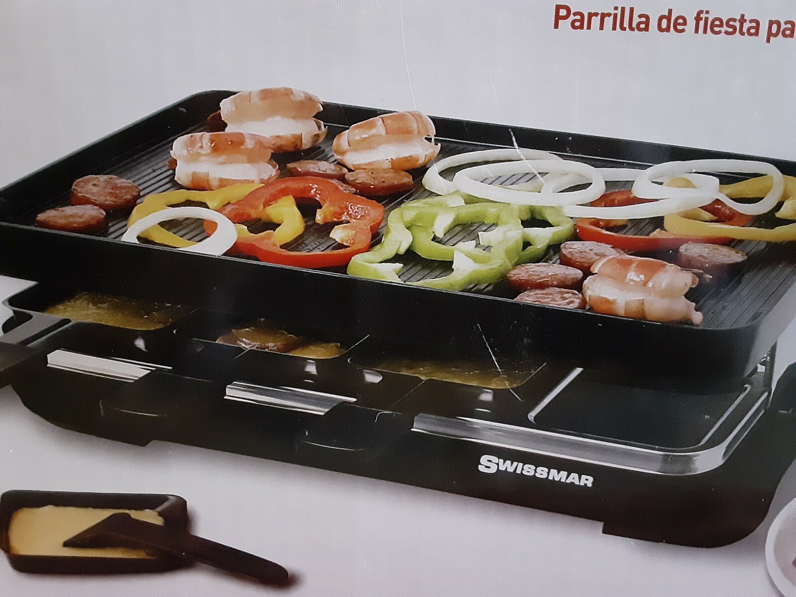 SWISSMAR CLASSIC RACLETTE REVERSIBLE GRILL PARTY GRILL FOR 8