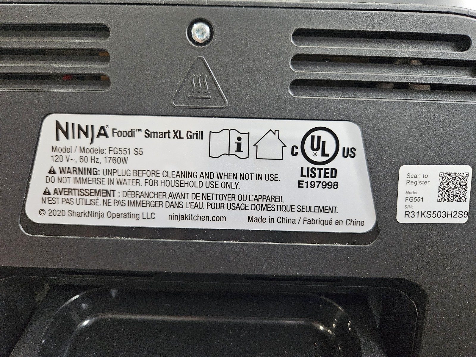 Ninja Foodi Smart XL Grill FG551 S5 Indoor Electric Non-Stick 1760W + Basket