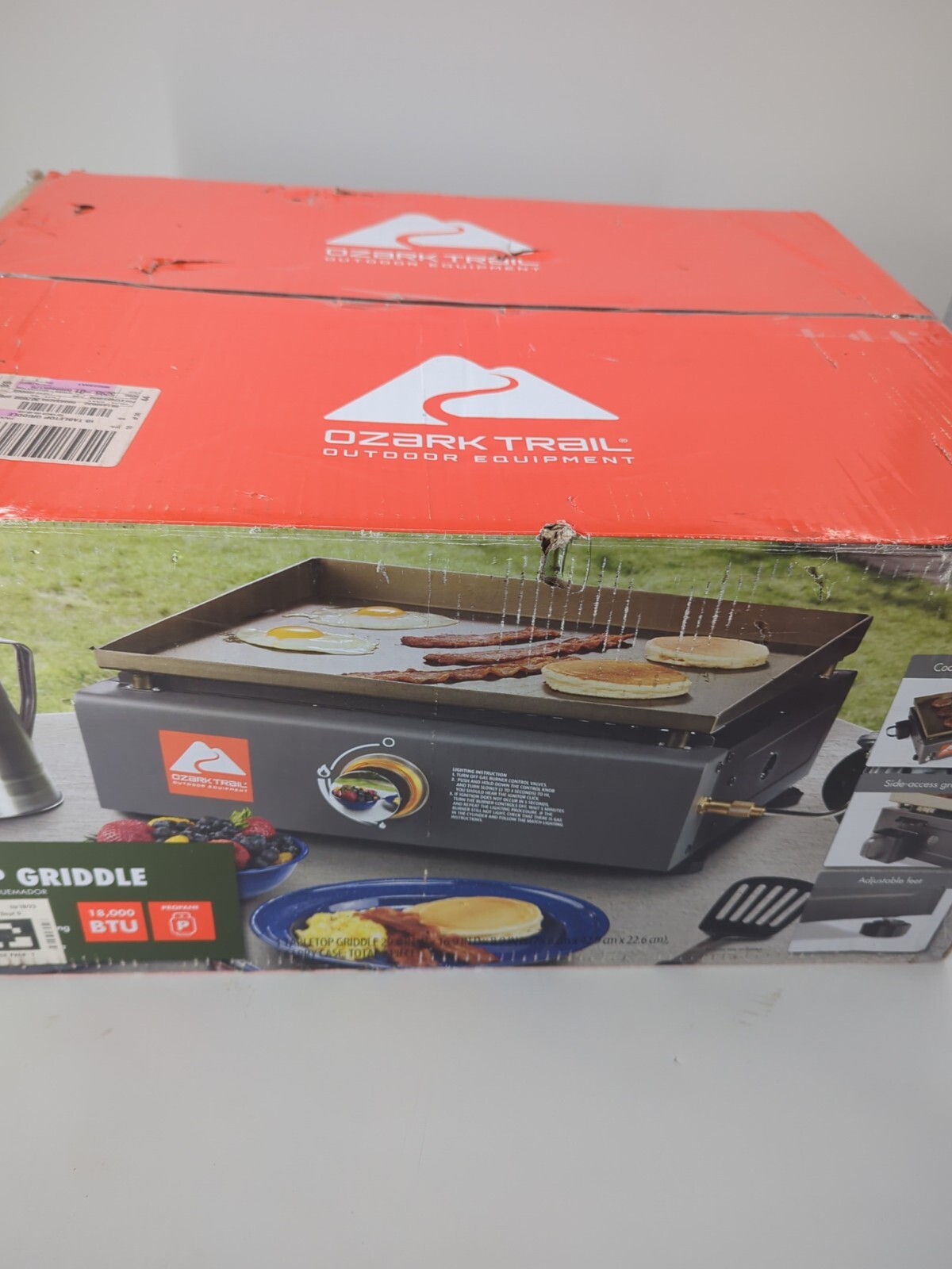 Ozark Trail Outdoor Equipment 1-Burner Tabletop Griddle 18.000 BTU Propane