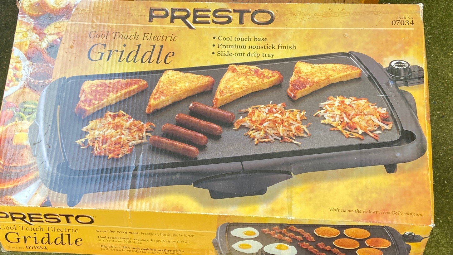 Presto Cool-Touch Electric Griddle 07034 NEW IN BOX Non stick Surface