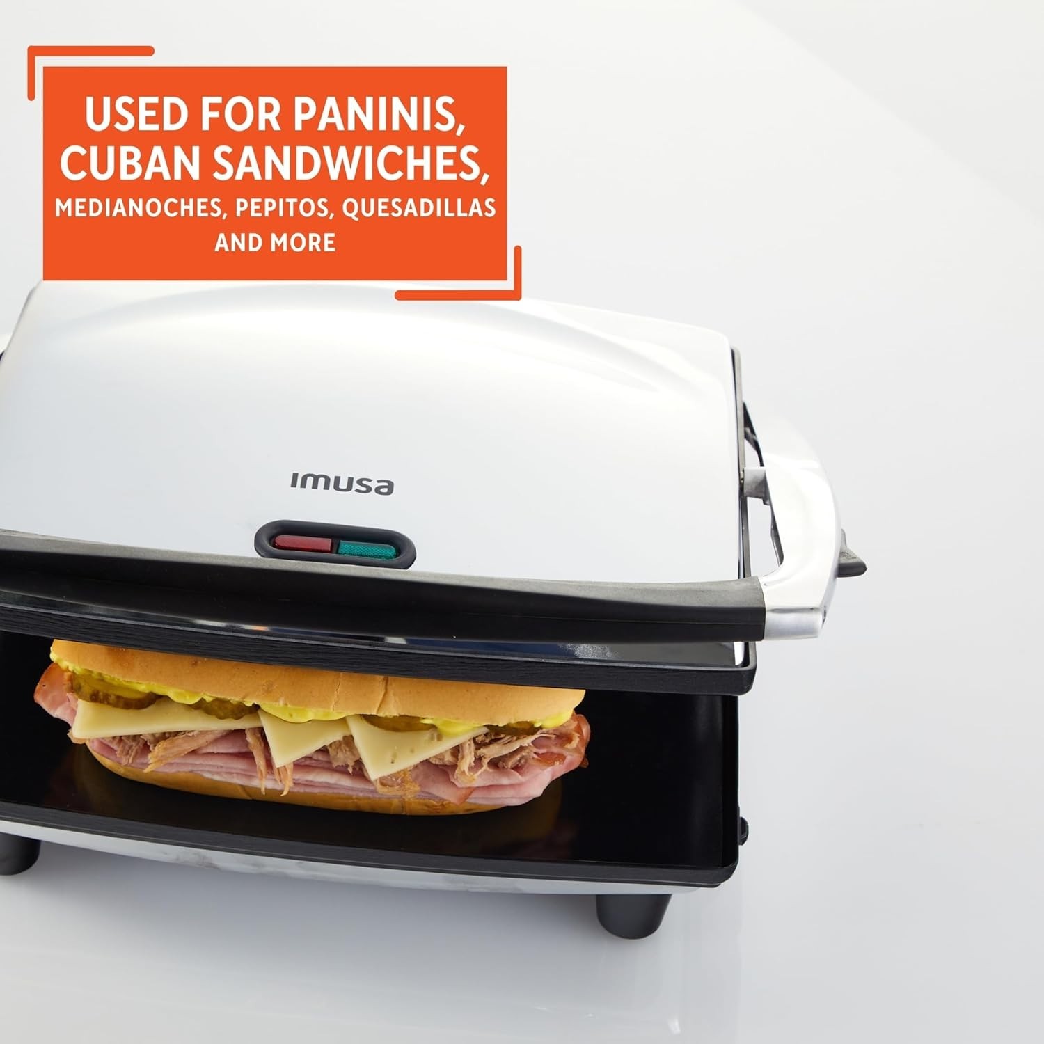 12×10″ Electric Panini Press Stainless Steel Nonstick Grill Sandwich Maker