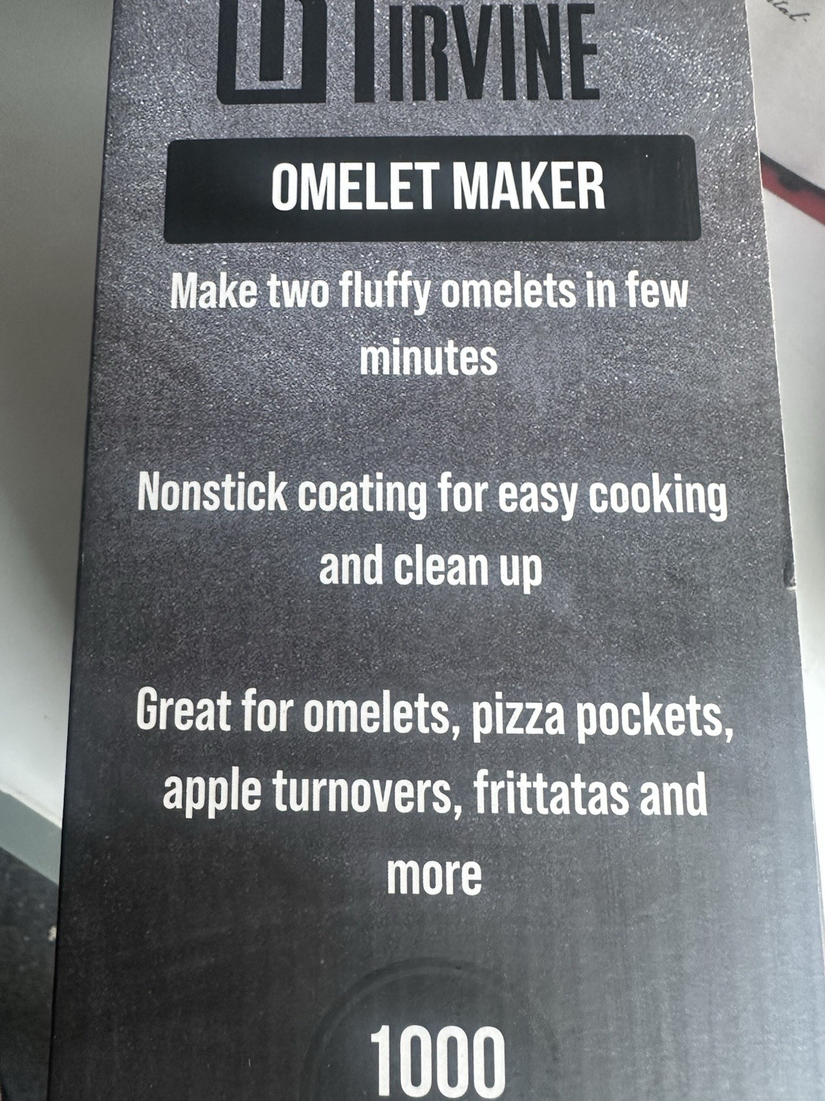 Robert Irvine electric omelet maker Breakfast maker & Lunch Brand New
