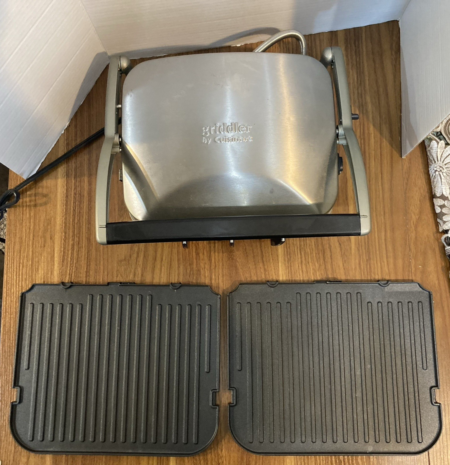 Cuisinart 5-in-1 Griddler Grill Panini Press GR-4N Stainless Steel Waffle Plates